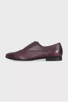 Men's burgundy leather shoes