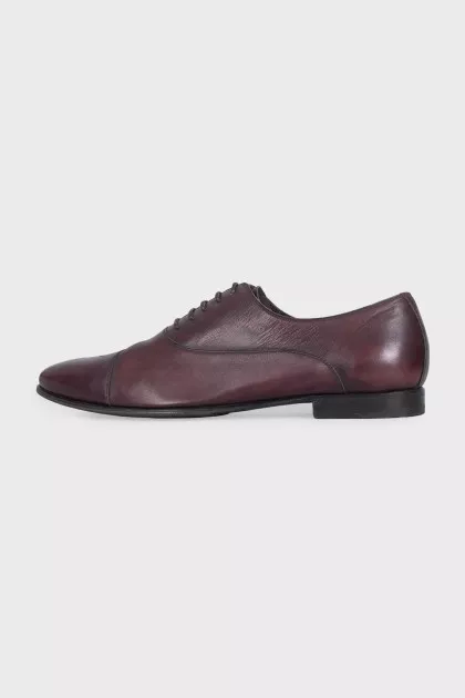 Men's burgundy leather shoes