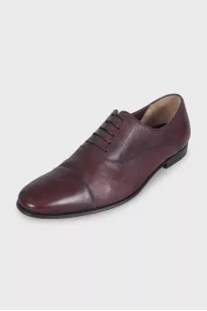 Men's burgundy leather shoes