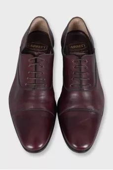 Men's burgundy leather shoes