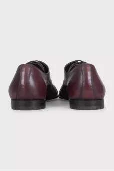 Men's burgundy leather shoes