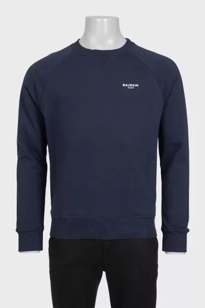 Men's sweatshirt with logo and tag