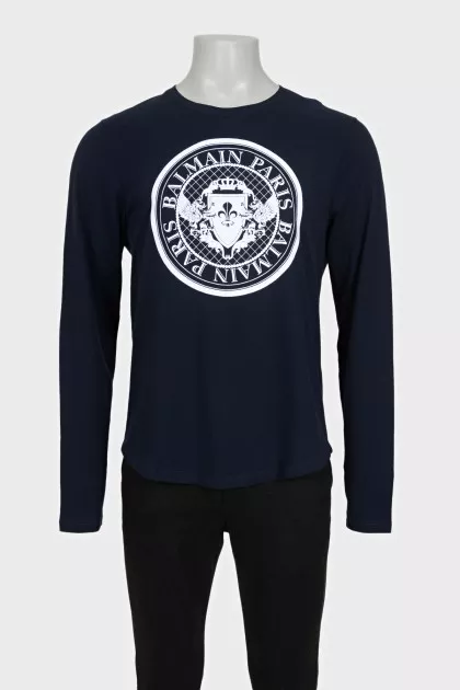 Men's printed long sleeve t-shirt with tag