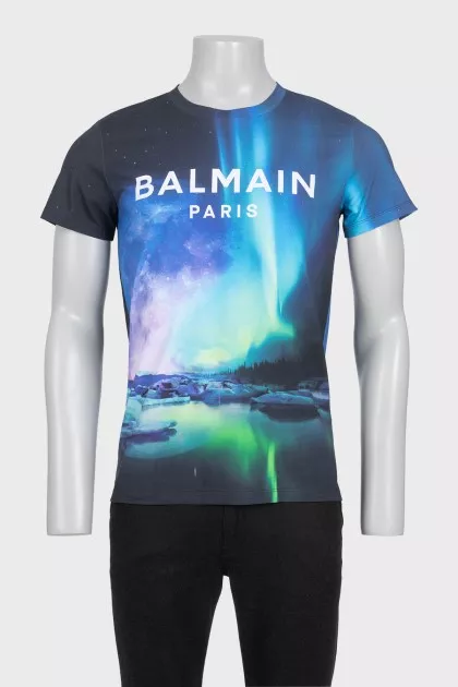 Men's printed logo t-shirt with tag