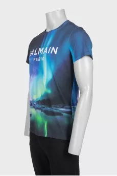 Men's printed logo t-shirt with tag