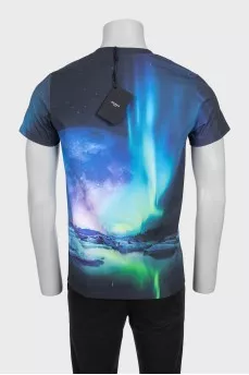 Men's printed logo t-shirt with tag