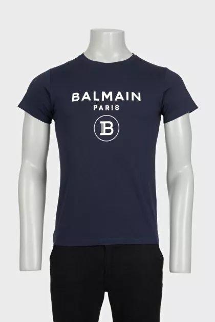 Men's blue printed t-shirt with tag
