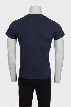 Men's blue printed t-shirt with tag