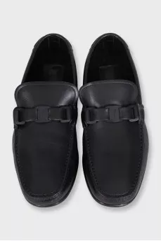 Men's insulated leather moccasins