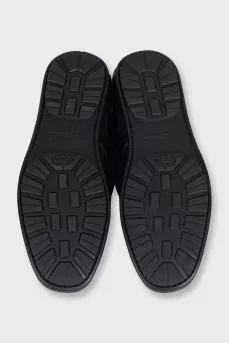 Men's insulated leather moccasins