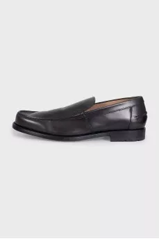 Men's dark brown leather loafers