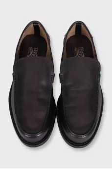 Men's dark brown leather loafers