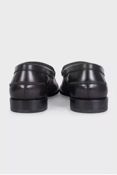 Men's dark brown leather loafers