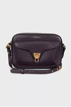 Purple Leather Beat Bag