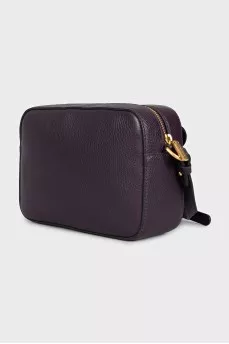 Purple Leather Beat Bag