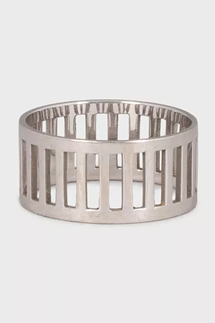 Wide white gold ring