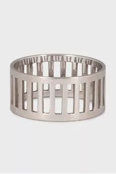 Wide white gold ring