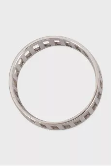 Wide white gold ring