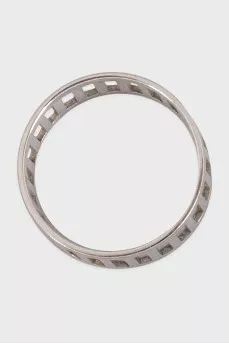 Wide white gold ring