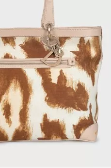 Textile tote with logo print