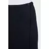 Wrap-around wool mini skirt