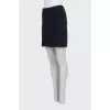 Wrap-around wool mini skirt