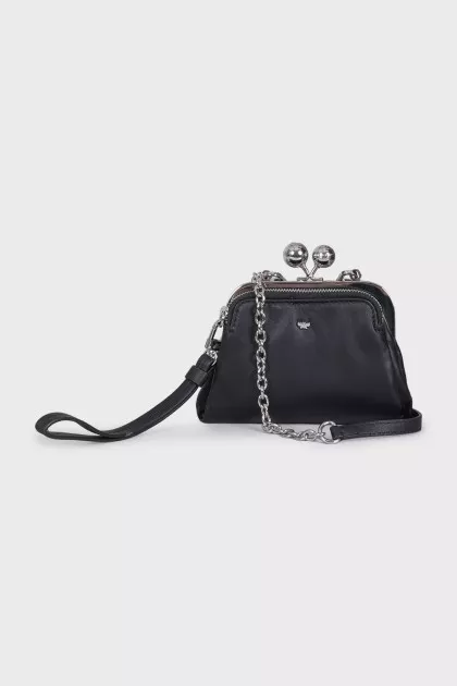 Pasticcino black leather bag
