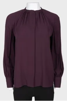 Loose cut silk blouse