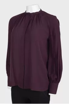 Loose cut silk blouse