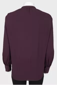 Loose cut silk blouse