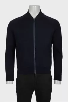 Men's reversible zippered cardigan