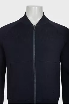 Men's reversible zippered cardigan