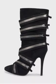 Замшевые ботильоны by Giuseppe Zanotti x Balmain