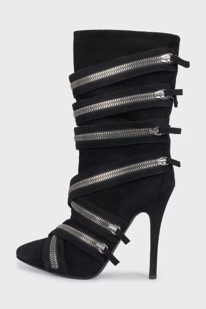 Замшевые ботильоны by Giuseppe Zanotti x Balmain