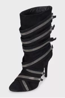 Замшевые ботильоны by Giuseppe Zanotti x Balmain