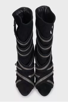 Замшевые ботильоны by Giuseppe Zanotti x Balmain