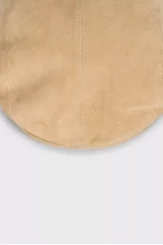 Замшевое бежевое кепи