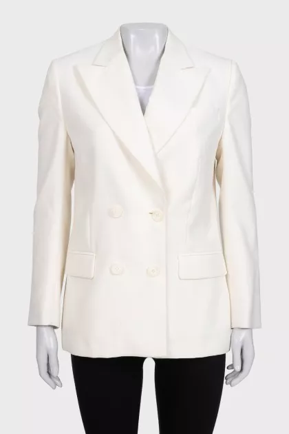 White double-breasted jacket