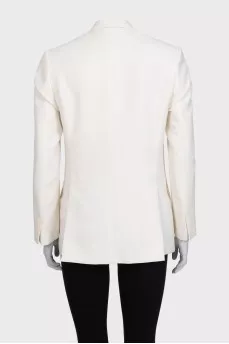 White double-breasted jacket