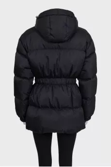 Черный приталенный пуховик Re-Nylon