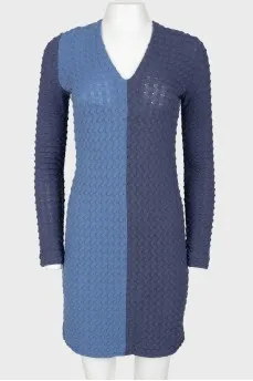 Embossed pattern dress
