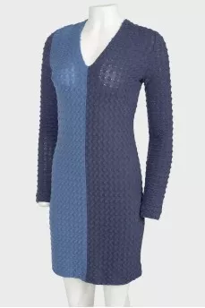 Embossed pattern dress