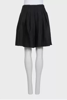 A full skirt made of wool and silk