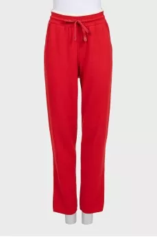 Red cashmere tracksuit