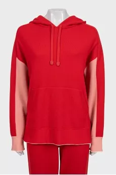 Red cashmere tracksuit