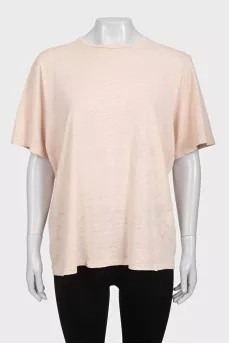 Beige linen T-shirt