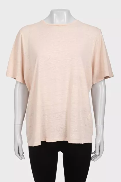 Beige linen T-shirt