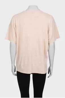 Beige linen T-shirt