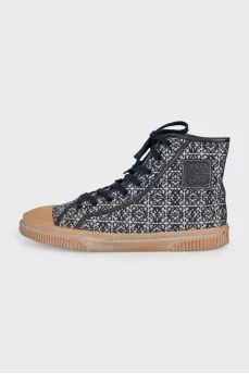 Men's blue textile sneakers