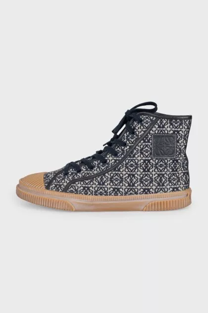 Men's blue textile sneakers
